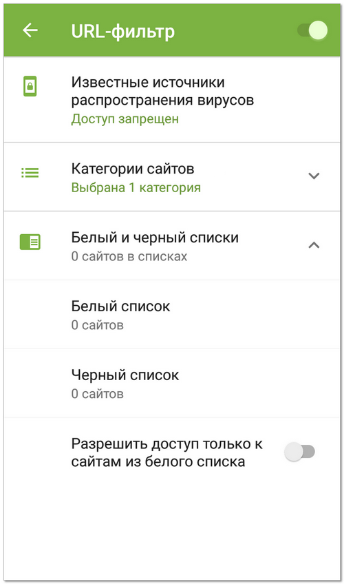 Рисунок 17: URL-фильтр